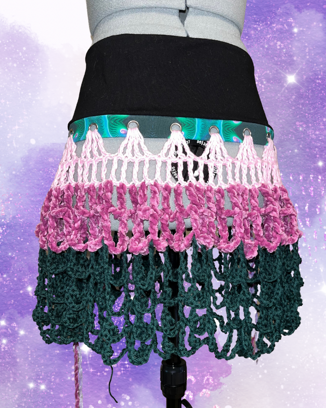 Large hybrid mini skirt