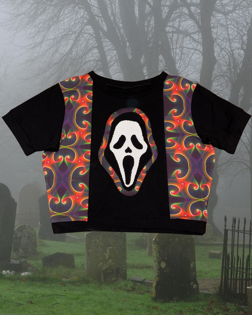 Small scream fitted cropped t