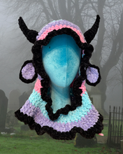 Load image into Gallery viewer, Sacrificial lamb crochet hood
